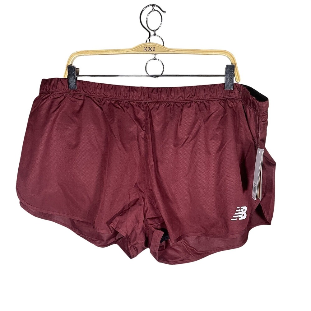 NWT New Balance Dry Short‎ Shorts Size 2XL Maroon Athletic Running